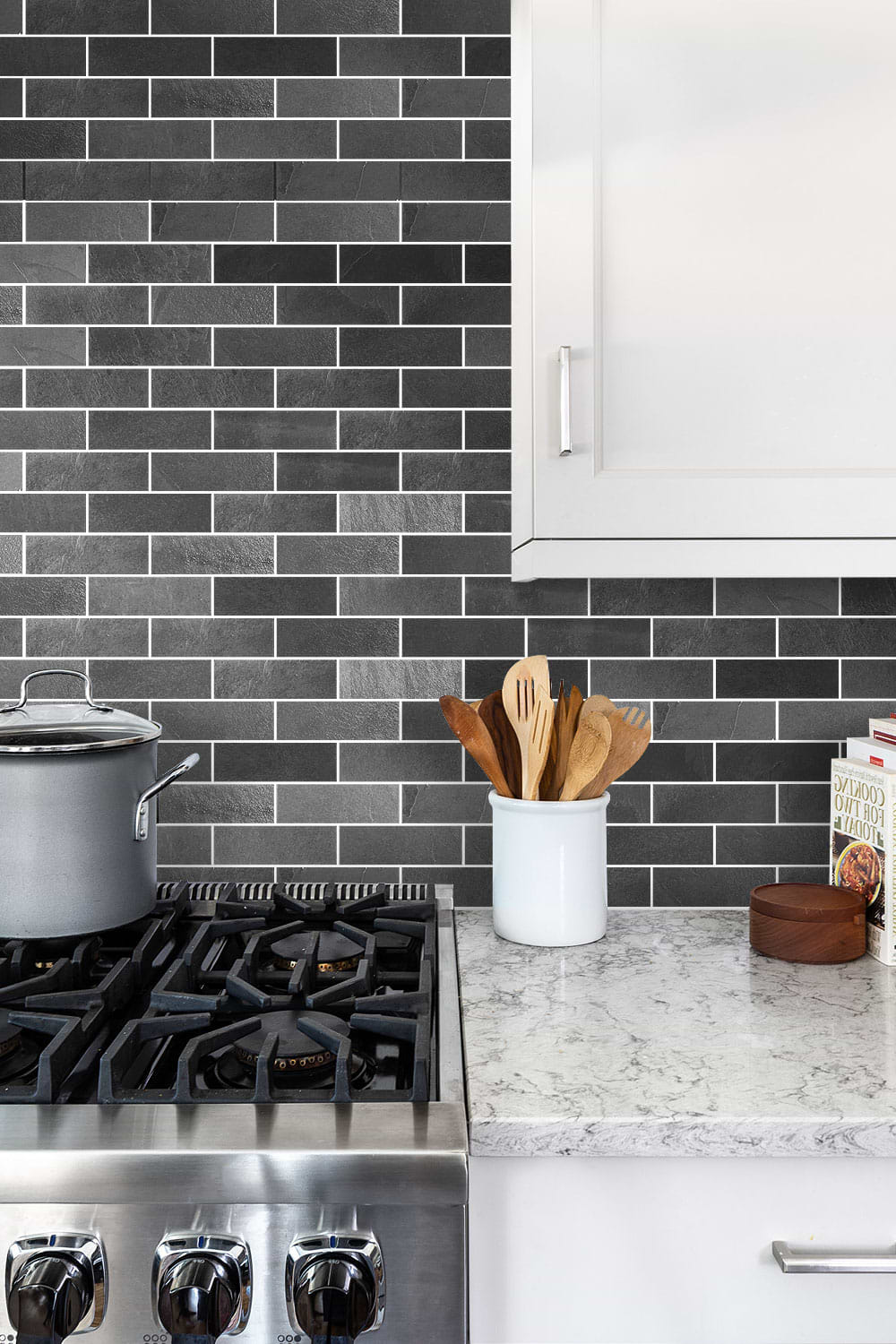 Subway Black Backsplash Tile