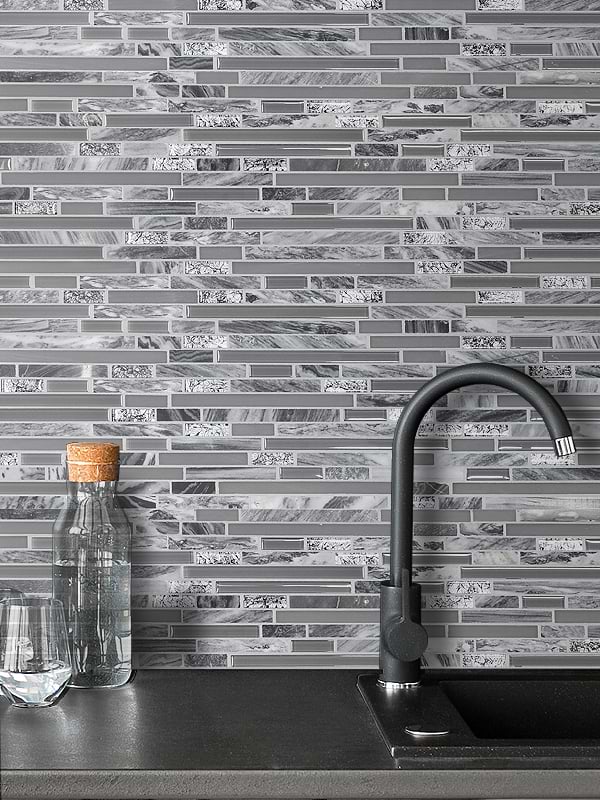 Dark Gray Backsplash Tile