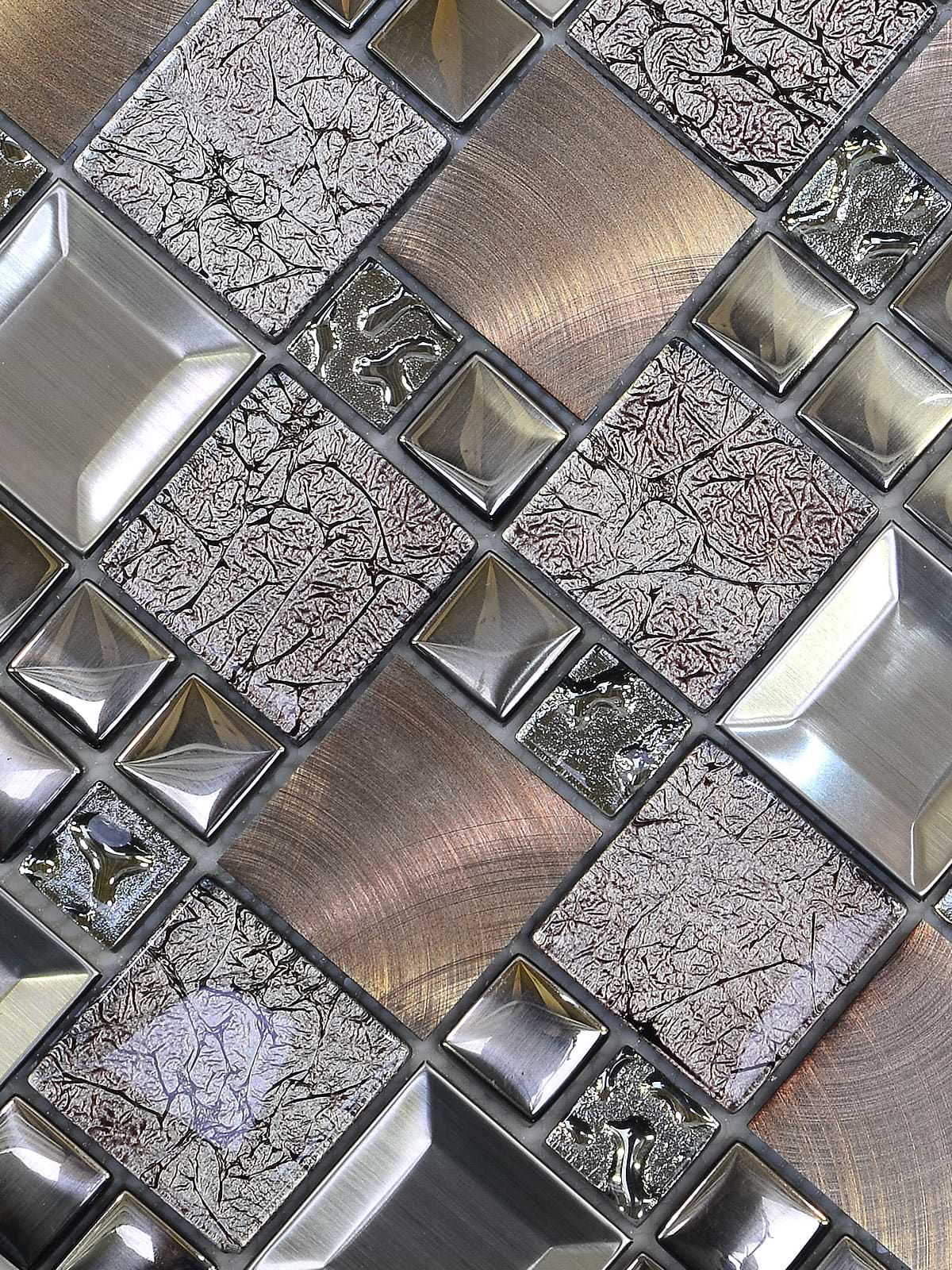 Copper metal backsplash