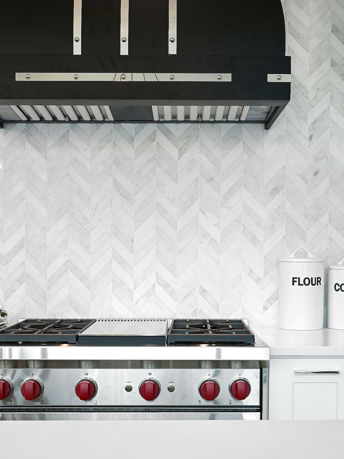 Chevron Backsplash Tile