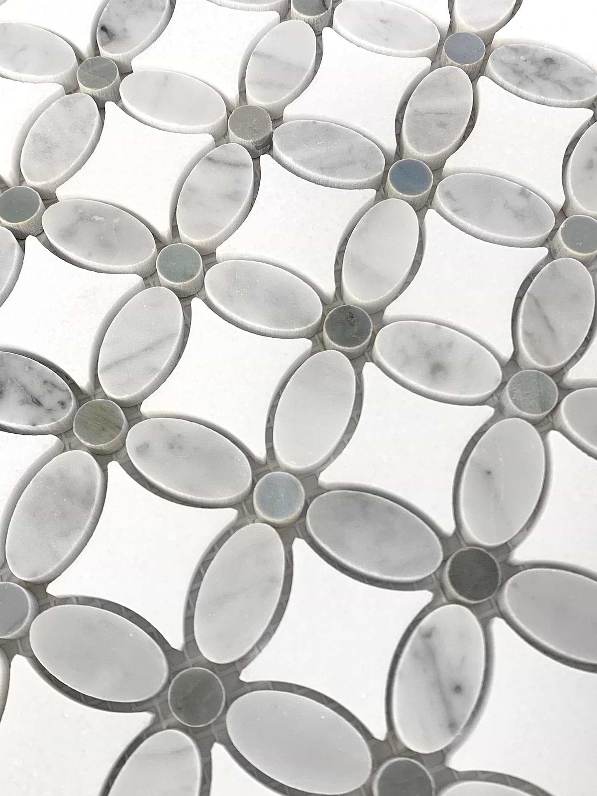BA45056 Flower Pattern marble Mosaic Tile BA45056