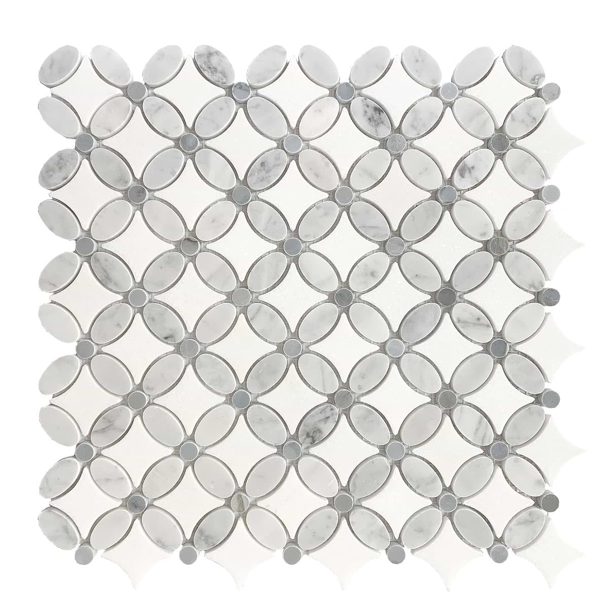Floower Pattern marble Mosaic Tile BA45056