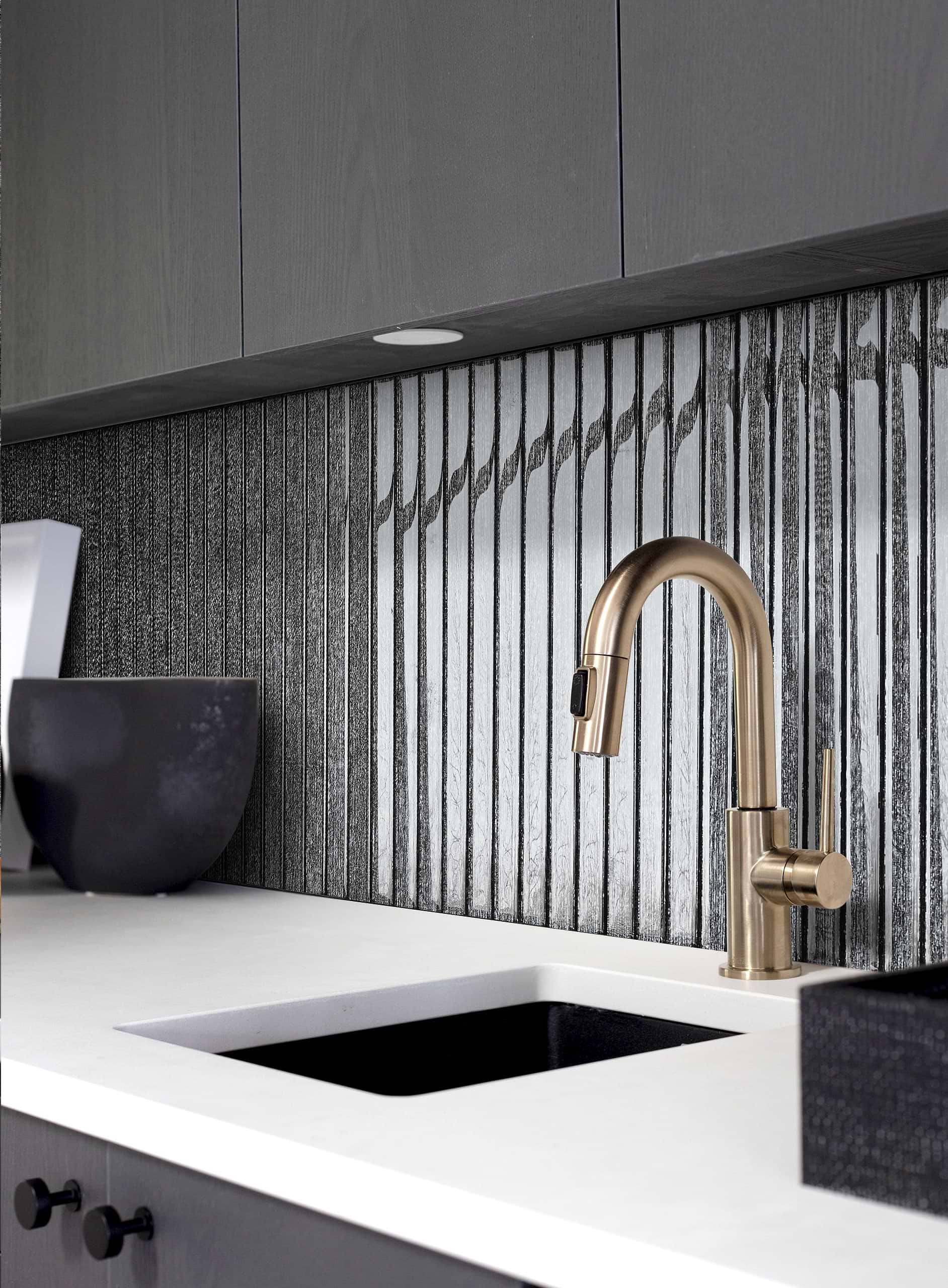 Glass Black Backsplash Tile