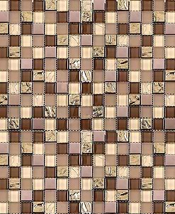 Brown Beige Gold Glass Kitchen Backsplash Tile BA1142