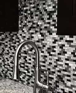 3D Gray Black Metal Backsplash Tile