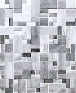 BA1117 Gray modern metal kitchen backsplash tile