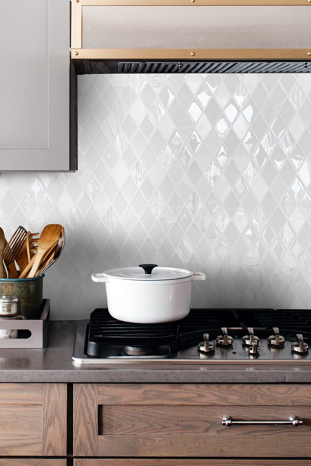 White Unique Glass Marble Kitchen Backsplash Tile Ba62046 8