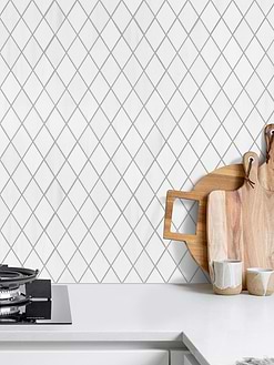White Diamond Marble Backsplash Tile BA6309