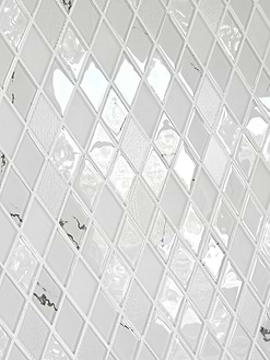 Rhomboid White Glass Mosaic Backsplash Tile BA5502 3