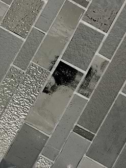 Charcoal Gray Glass Subway Hand Cut Artisan Mosaic Tile BA7018 5
