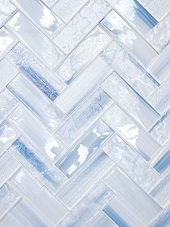 Ocean Blue Glass Herringbone Tile BA5507 3
