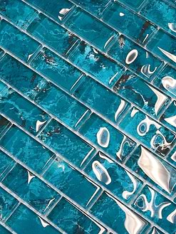 Teal Blue Glass Mosaic Tile BA5517 6