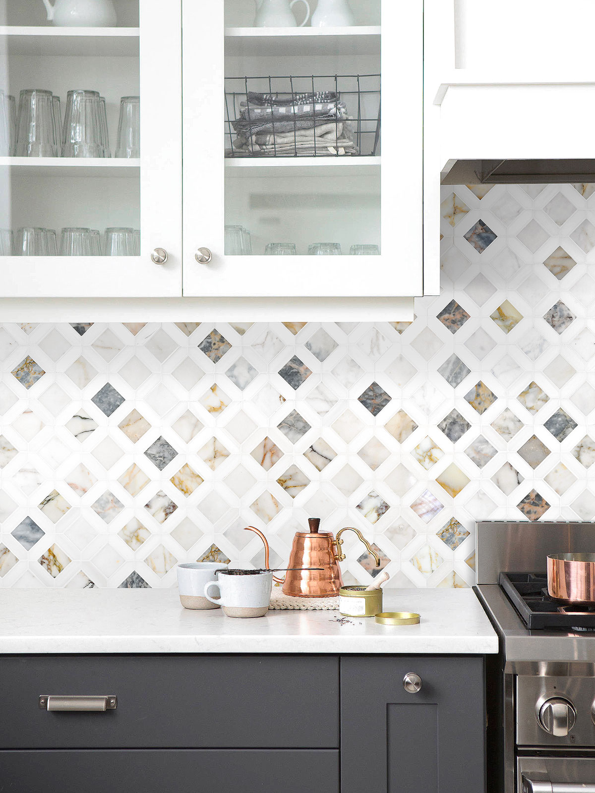 White Marble Backsplash