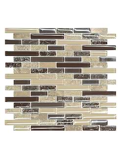 Beige Brown Crackle Glass Kitchen Backsplash Tile