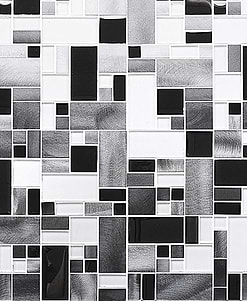 Modern Mixed Glass Metal Backsplash Tile BA1120