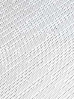Modern White Thin Glass Mosaic Backsplash tile BA1164 1