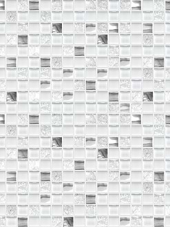 White Gray Glass Metal Kitchen Backsplash BA1183