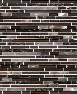 BA1129 Brown Color Glass Metal Kitchen Backsplash Tile