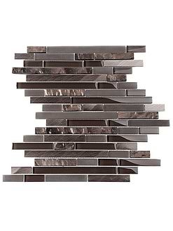 Brown Color Glass Metal Kitchen Backsplash Tile