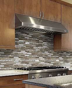 Brown Metal Glass Mixed Mosaic Kitchen Backsplash Tile BA1124 from backspash.com