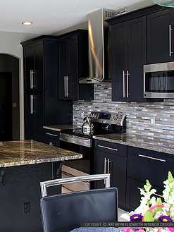 Modern Glass Metal Backsplash Tile Cabinet Granite Countertop