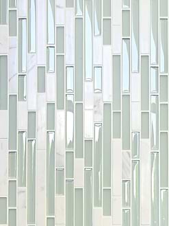 Green glass and marble backsplash tile BA1205 2
