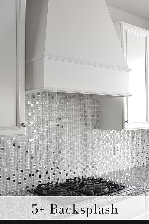 white glass metal backsplash tile luna pearl granite 1