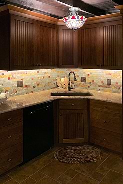 Brown Granite Cabinet Brown Cabinet Brazilian Rusty Slate Subway Glass Backsplash Tile BA1046