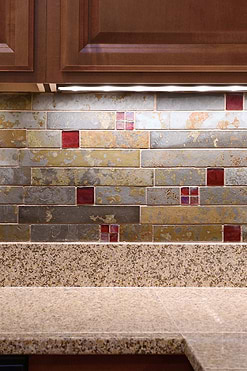 Rusty brazilian slate backsplash tile BA1046