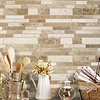 Brown travertine mix kitchen backsplash tile BA1024 from backsplash.com