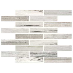 BA1034 Modern subway white gray brown marble mosaic backsplash tile