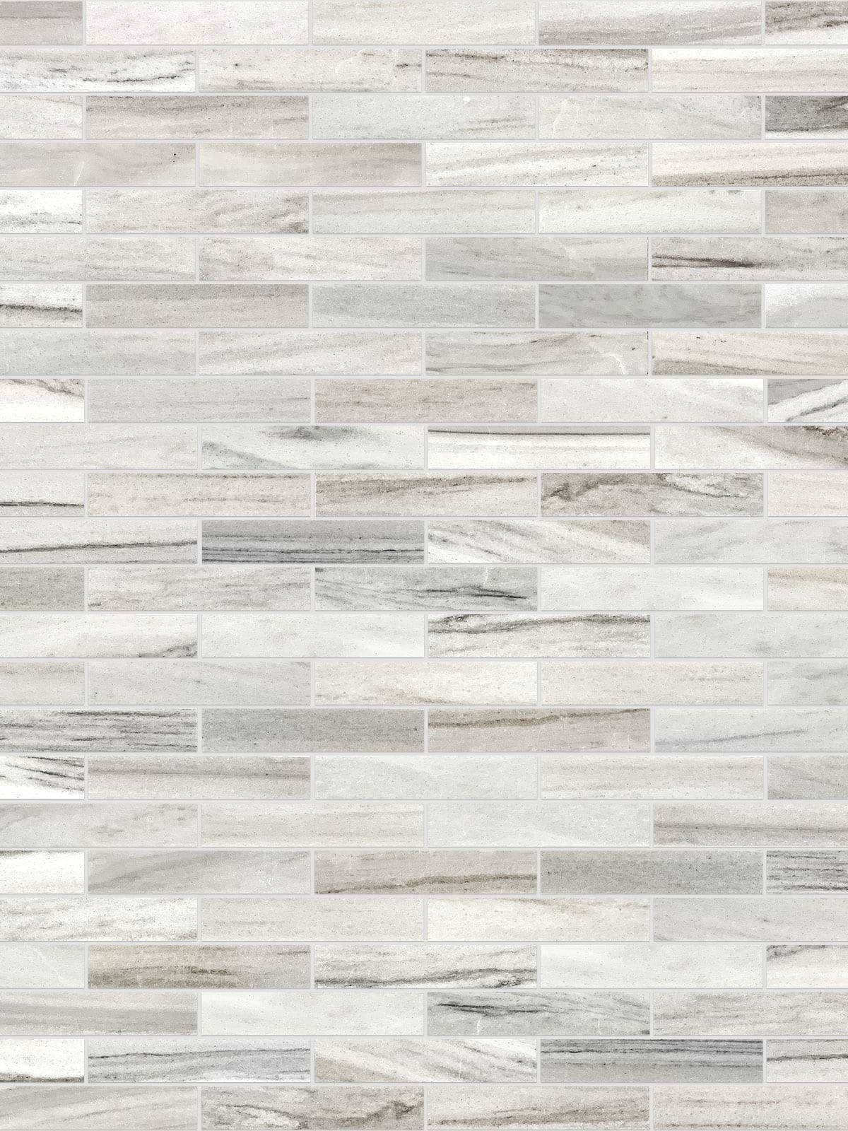 Modern White Gray Subway Marble Backsplash Tile