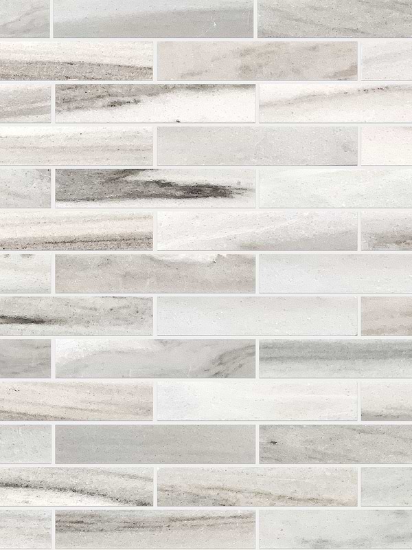 Modern White Gray Subway Marble Backsplash Tile