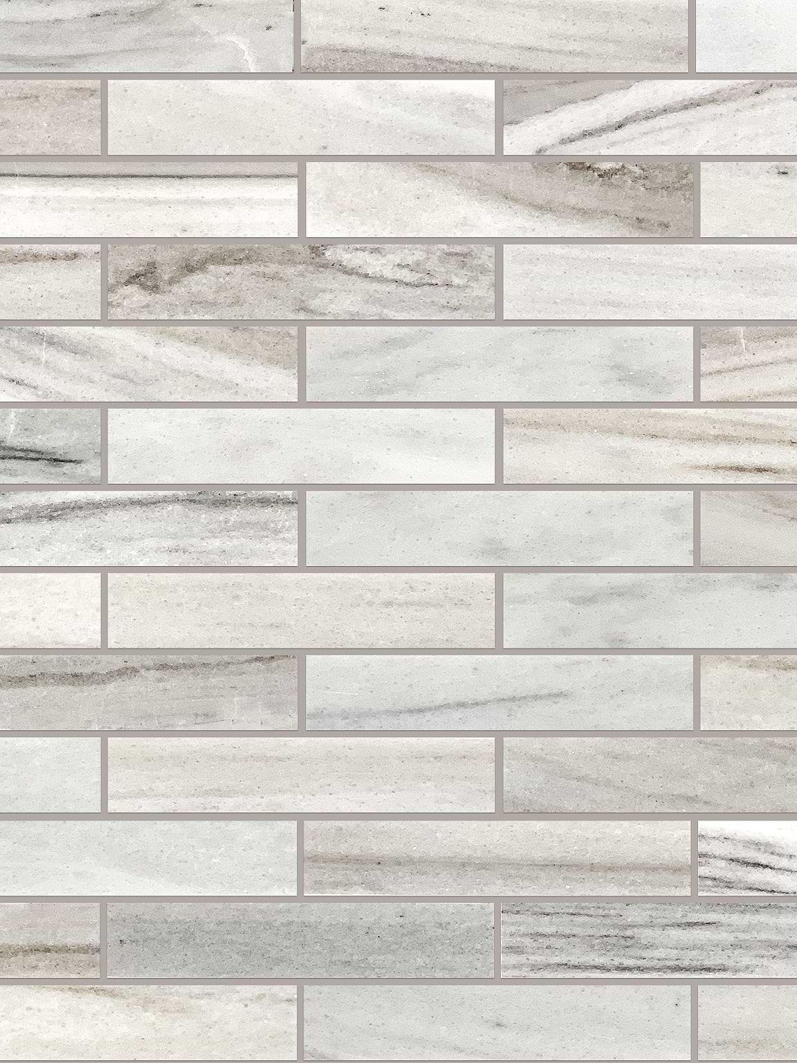 Modern White Gray Subway Marble Backsplash Tile