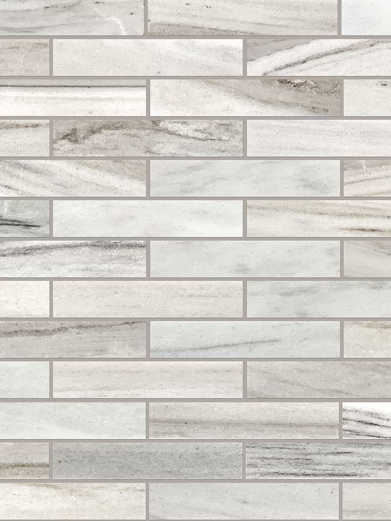Modern White Gray Subway Marble Backsplash Tile