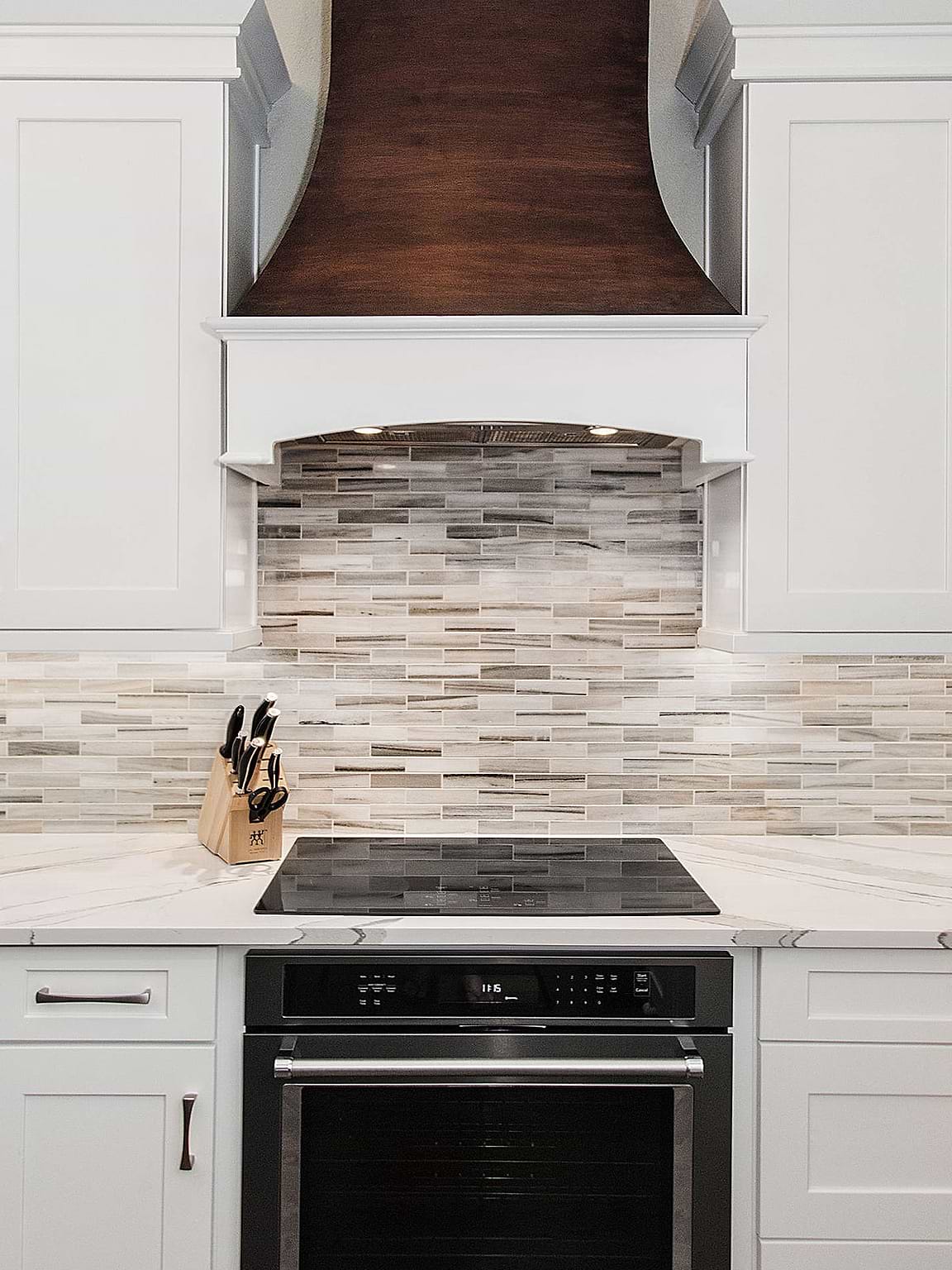 Modern White Gray Subway Marble Backsplash Tile