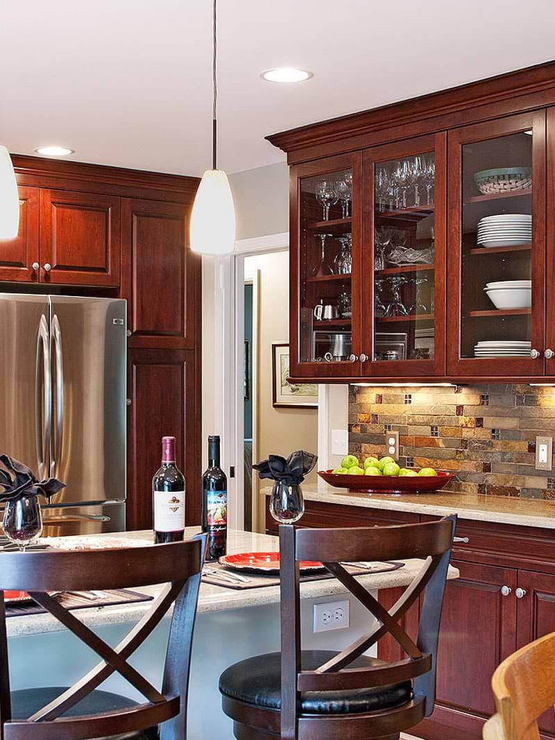 Subway Slate Burgundy Glass Mosaic Kitchen Backsplash Tile BA1026