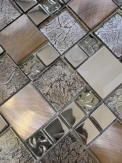 BA62010 Copper gray metal glass backsplash tile 7