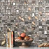 Glass and metal copper gray color backsplash tile BA62010 thumb