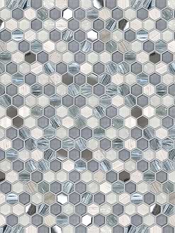 Blue Gray Marble Glass Backsplash Tile BA62026