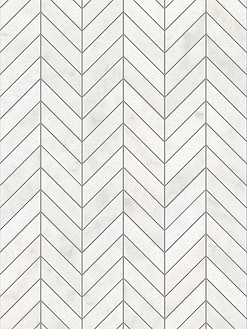 White modern marble chevron mosaic backsplash tile BA631613