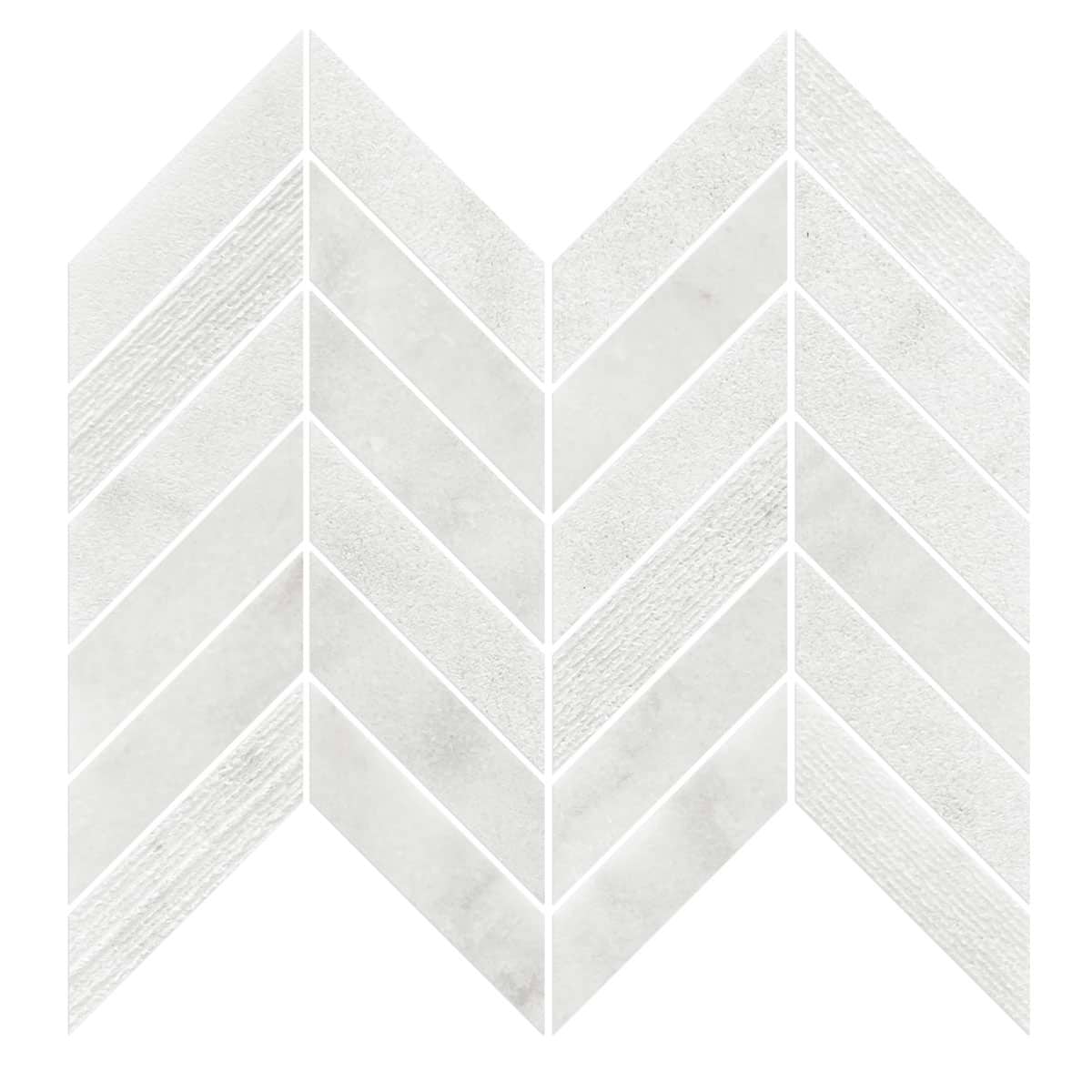 White Marble Chevron Backsplash Mosaic Tile BA631613