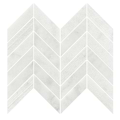 White Marble Chevron Backsplash Mosaic Tile BA631613