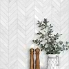 White modern marble chevron mosaic backsplash tile BA631613 1