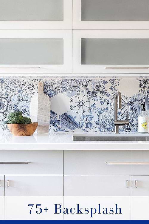 blue backsplash tile design ideas