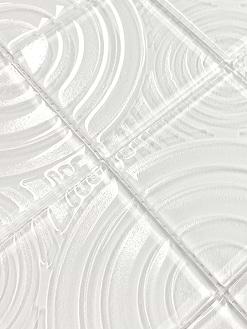 White glass mosaic backsplash pattern design BA64001 2
