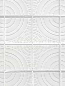 White glass mosaic backsplash pattern design BA64001 6
