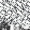 Black White Glass Mosaic Backsplash Tile BA64002