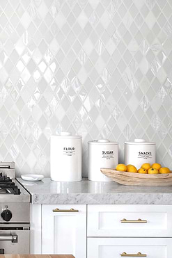 Marble Countertop White Backsplash Design