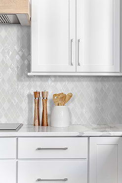 White Unique Glass Marble Kitchen Backsplash Tile Ba62046 6